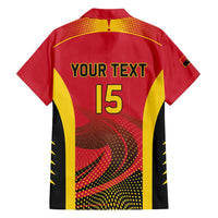 Angola Basketball Custom Family Matching Short Sleeve Bodycon Dress and Hawaiian Shirt Go Champions - Wonder Print Shop