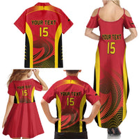 Angola Basketball Custom Family Matching Summer Maxi Dress and Hawaiian Shirt Go Champions - Wonder Print Shop