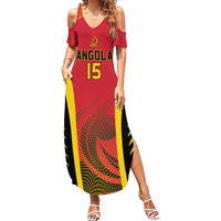 Angola Basketball Custom Family Matching Summer Maxi Dress and Hawaiian Shirt Go Champions - Wonder Print Shop