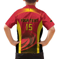 Angola Basketball Custom Family Matching Tank Maxi Dress and Hawaiian Shirt Go Champions - Wonder Print Shop