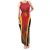 Angola Basketball Custom Family Matching Tank Maxi Dress and Hawaiian Shirt Go Champions - Wonder Print Shop