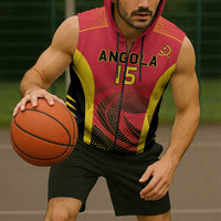 Angola Basketball Custom Sleeveless Zip Hoodie Go Champions - Wonder Print Shop