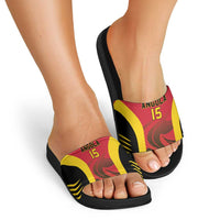 Angola Basketball Custom Slide Sandals Go Champions - Wonder Print Shop