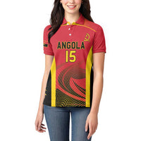 Angola Basketball Custom Women Polo Shirt Go Champions - Wonder Print Shop