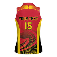 Angola Basketball Custom Women Sleeveless Polo Shirt Go Champions - Wonder Print Shop