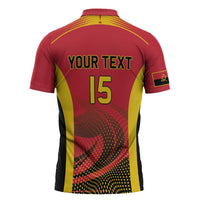 Angola Basketball Custom Zipper Polo Shirt Go Champions - Wonder Print Shop