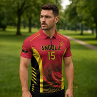 Angola Basketball Custom Zipper Polo Shirt Go Champions - Wonder Print Shop