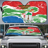 Equatorial Guinea Independence Day Auto Sun Shade Coat Of Arms With Map - Wonder Print Shop