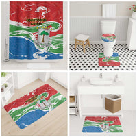 Equatorial Guinea Independence Day Bathroom Set Coat Of Arms With Map - Wonder Print Shop