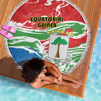 Equatorial Guinea Independence Day Beach Blanket Coat Of Arms With Map - Wonder Print Shop