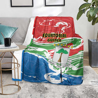 Equatorial Guinea Independence Day Blanket Coat Of Arms With Map - Wonder Print Shop