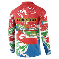 Personalized Equatorial Guinea Independence Day Button Sweatshirt Coat Of Arms With Map - Wonder Print Shop