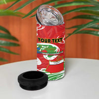 Personalized Equatorial Guinea Independence Day 4 in 1 Can Cooler Tumbler Coat Of Arms With Map - Wonder Print Shop
