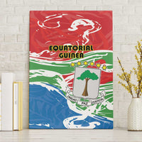 Equatorial Guinea Independence Day Canvas Wall Art Coat Of Arms With Map - Wonder Print Shop