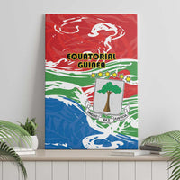 Equatorial Guinea Independence Day Canvas Wall Art Coat Of Arms With Map - Wonder Print Shop