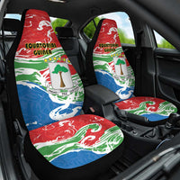 Equatorial Guinea Independence Day Car Seat Cover Coat Of Arms With Map - Wonder Print Shop