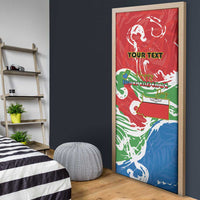 Equatorial Guinea Independence Day Door Cover Coat Of Arms With Map - Wonder Print Shop