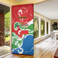 Equatorial Guinea Independence Day Door Cover Coat Of Arms With Map - Wonder Print Shop