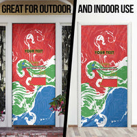 Equatorial Guinea Independence Day Door Cover Coat Of Arms With Map - Wonder Print Shop