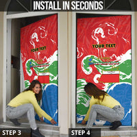 Equatorial Guinea Independence Day Door Cover Coat Of Arms With Map - Wonder Print Shop