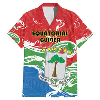 Personalized Equatorial Guinea Independence Day Family Matching Mermaid Dress and Hawaiian Shirt Coat Of Arms With Map - Wonder Print Shop