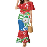 Personalized Equatorial Guinea Independence Day Family Matching Mermaid Dress and Hawaiian Shirt Coat Of Arms With Map - Wonder Print Shop