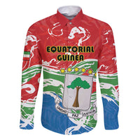 Personalized Equatorial Guinea Independence Day Family Matching Off Shoulder Short Dress and Hawaiian Shirt Coat Of Arms With Map - Wonder Print Shop