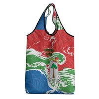 Equatorial Guinea Independence Day Grocery Bag Coat Of Arms With Map - Wonder Print Shop
