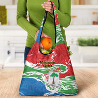 Equatorial Guinea Independence Day Grocery Bag Coat Of Arms With Map - Wonder Print Shop