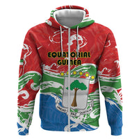 Personalized Equatorial Guinea Independence Day Hoodie Coat Of Arms With Map - Wonder Print Shop