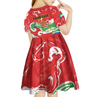 Personalized Equatorial Guinea Independence Day Kid Short Sleeve Dress Coat Of Arms With Map - Wonder Print Shop