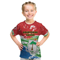 Personalized Equatorial Guinea Independence Day Kid T Shirt Coat Of Arms With Map - Wonder Print Shop