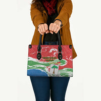 Equatorial Guinea Independence Day Leather Bag Coat Of Arms With Map - Wonder Print Shop