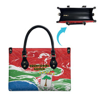 Equatorial Guinea Independence Day Leather Bag Coat Of Arms With Map - Wonder Print Shop