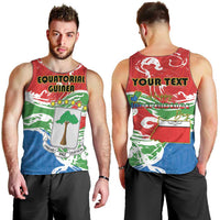 Personalized Equatorial Guinea Independence Day Men Tank Top Coat Of Arms With Map - Wonder Print Shop