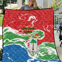 Equatorial Guinea Independence Day Quilt Coat Of Arms With Map - Wonder Print Shop