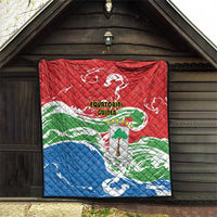 Equatorial Guinea Independence Day Quilt Coat Of Arms With Map - Wonder Print Shop