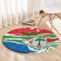 Equatorial Guinea Independence Day Round Carpet Coat Of Arms With Map - Wonder Print Shop