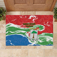 Equatorial Guinea Independence Day Rubber Doormat Coat Of Arms With Map - Wonder Print Shop
