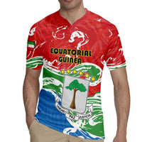 Personalized Equatorial Guinea Independence Day Rugby Jersey Coat Of Arms With Map - Wonder Print Shop