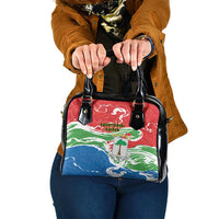 Equatorial Guinea Independence Day Shoulder Handbag Coat Of Arms With Map - Wonder Print Shop