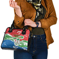 Equatorial Guinea Independence Day Shoulder Handbag Coat Of Arms With Map - Wonder Print Shop