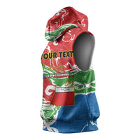 Personalized Equatorial Guinea Independence Day Sleeveless Hoodie Coat Of Arms With Map - Wonder Print Shop