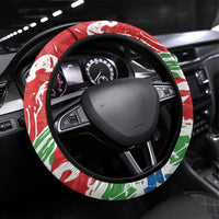 Equatorial Guinea Independence Day Steering Wheel Cover Coat Of Arms With Map - Wonder Print Shop