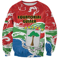 Personalized Equatorial Guinea Independence Day Sweatshirt Coat Of Arms With Map - Wonder Print Shop