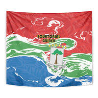 Equatorial Guinea Independence Day Tapestry Coat Of Arms With Map - Wonder Print Shop
