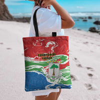 Equatorial Guinea Independence Day Tote Bag Coat Of Arms With Map - Wonder Print Shop