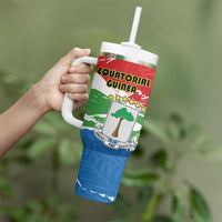 Personalized Equatorial Guinea Independence Day Tumbler With Handle Coat Of Arms With Map - Wonder Print Shop