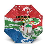 Equatorial Guinea Independence Day Umbrella Coat Of Arms With Map - Wonder Print Shop