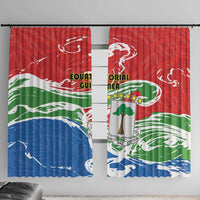 Equatorial Guinea Independence Day Window Curtain Coat Of Arms With Map - Wonder Print Shop